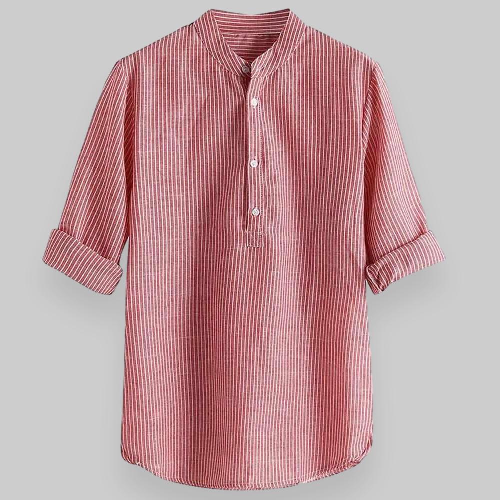 Sky Madrid Striped 3/4 Sleeve Casual Shirt