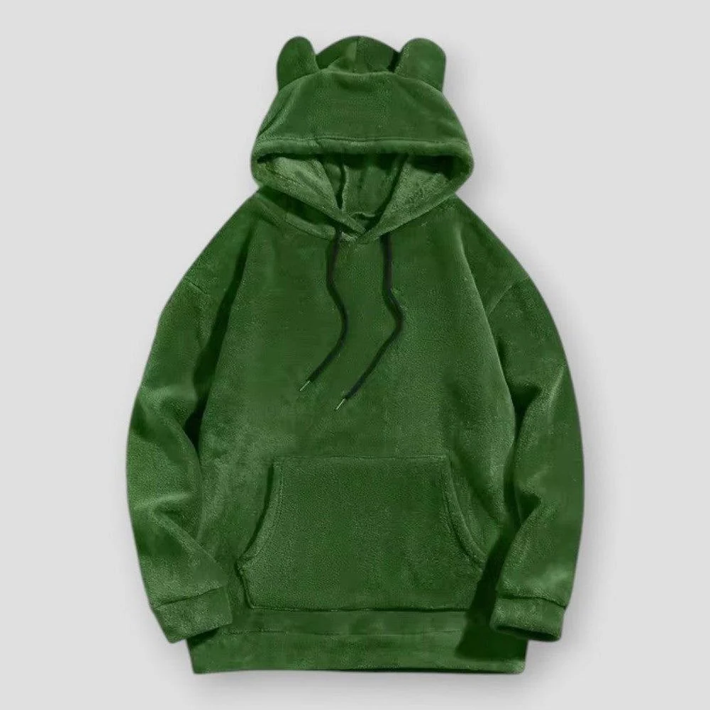 Sky Madrid Hobart Velvet Hoodie with Bear Ears
