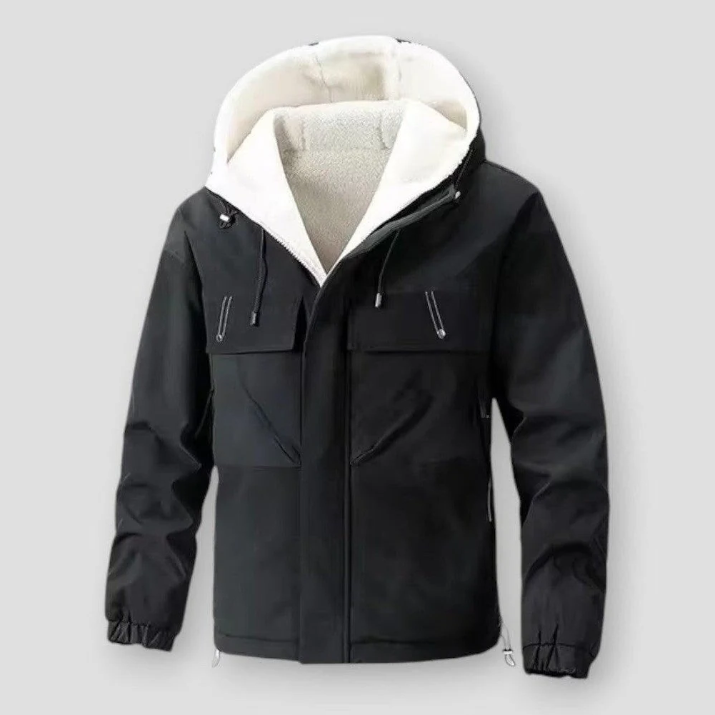 Saint Morris Douglas Reversible Fleece-Lined Hooded Jacket