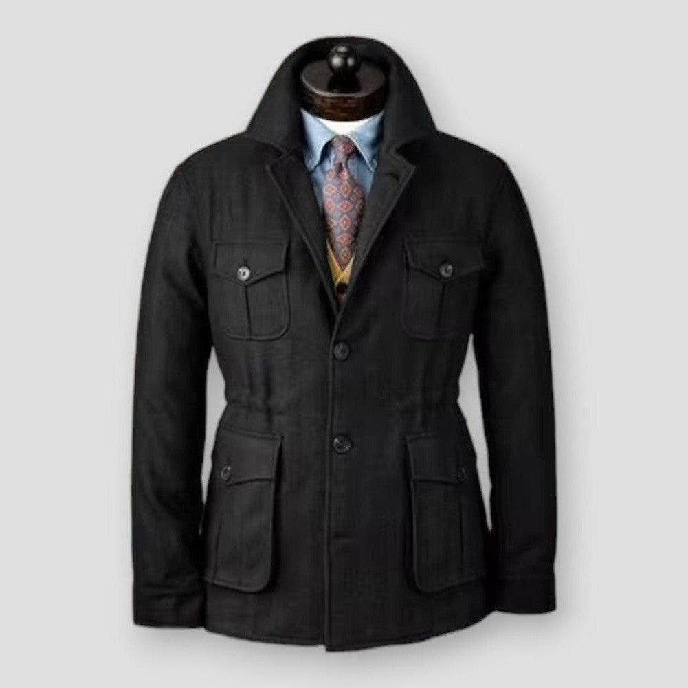 Men's Tweed Jacket Tuxedo Woolen Suit High Quality Costumes Wool Single Breasted Casual Slim Fit Male Blazers Winter