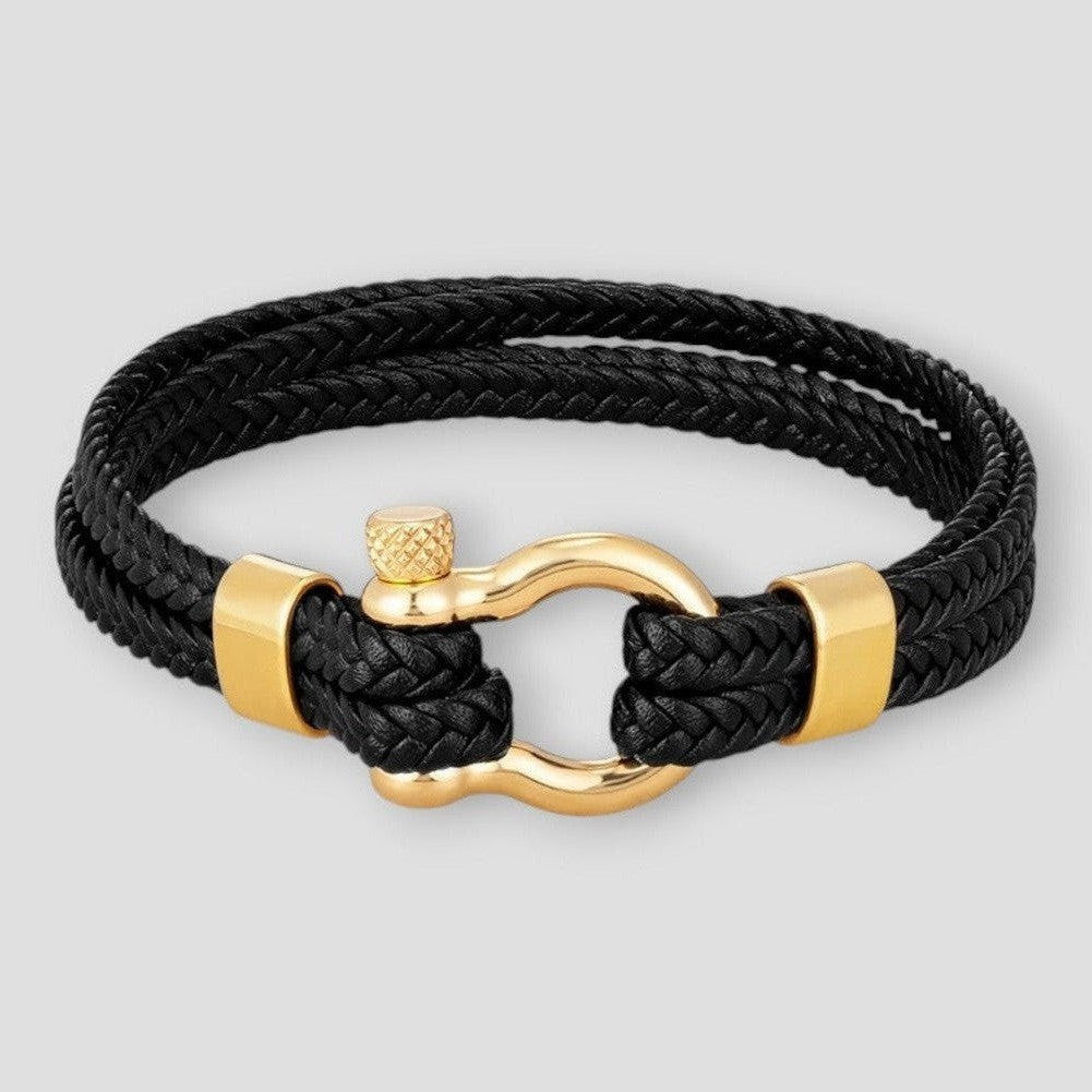 North Royal Dallas Rope Leather Bracelet