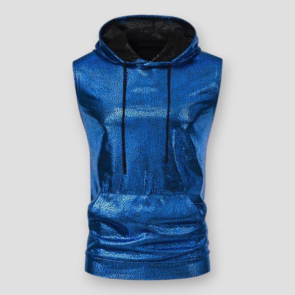 North Royal Rye Metallic Hooded Vest