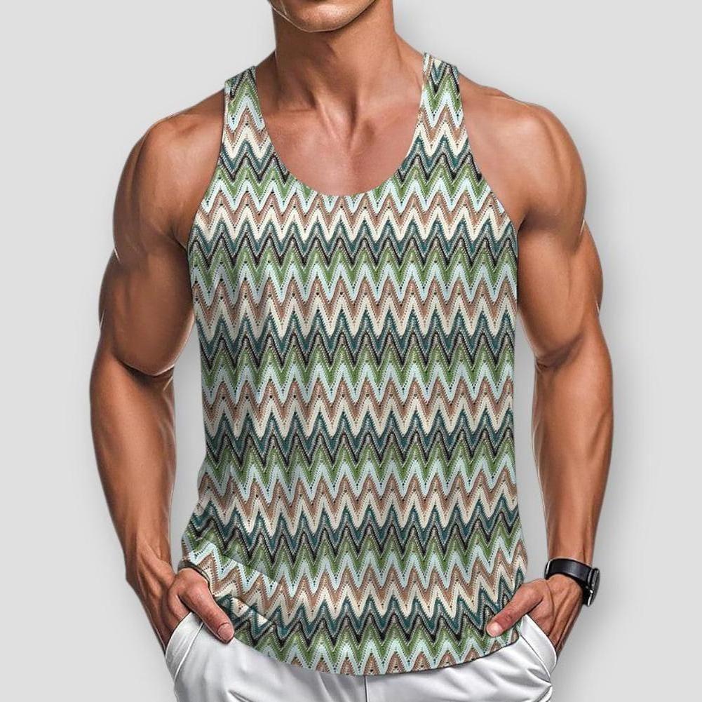 Saint Morris Easton Wave Color Tank Top