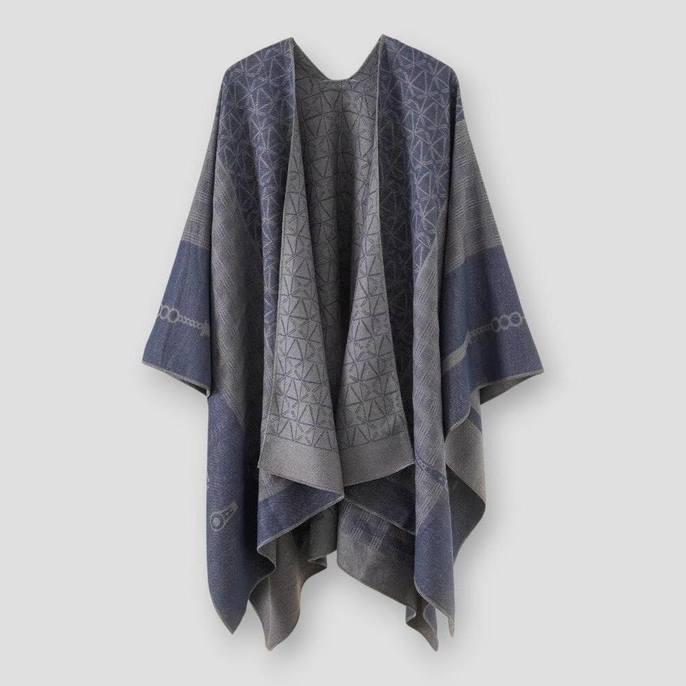 Saint Morris Rogers Geometric Pattern Poncho