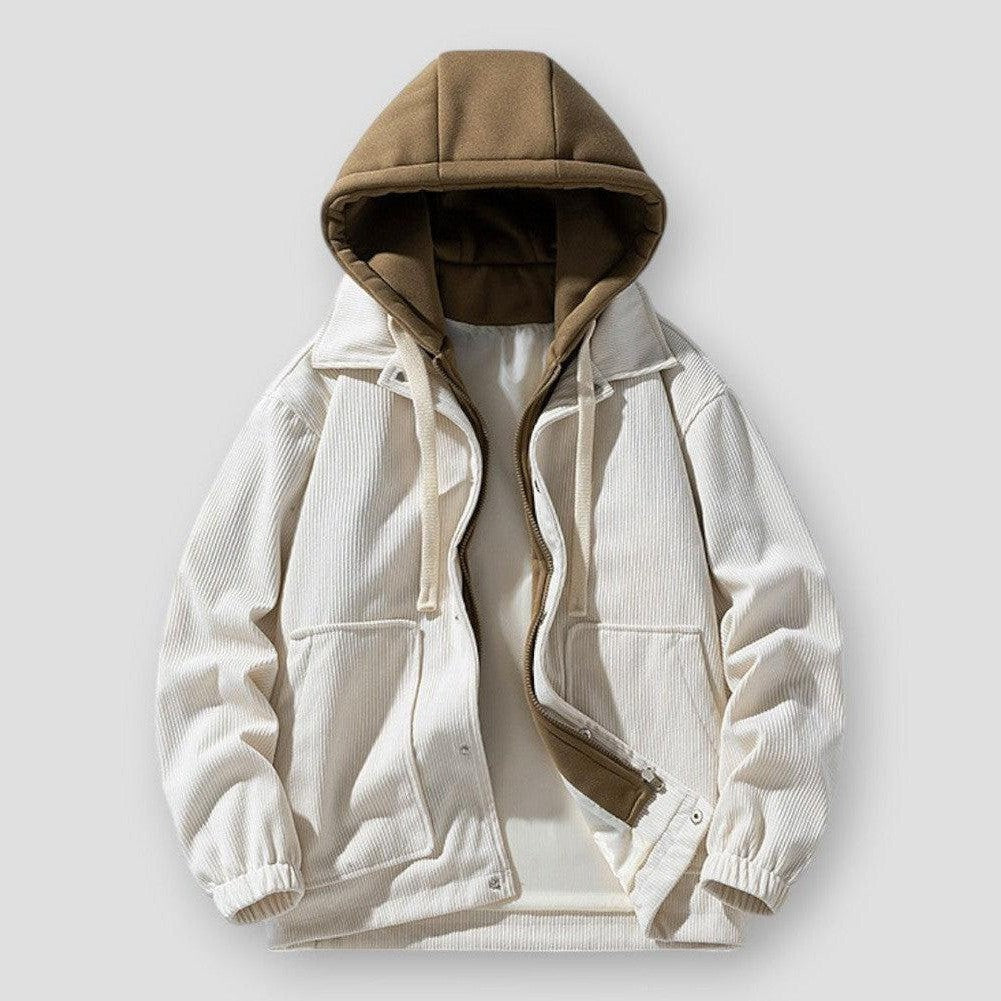 Saint Morris Rogers Loose Corduroy Hooded Jacket