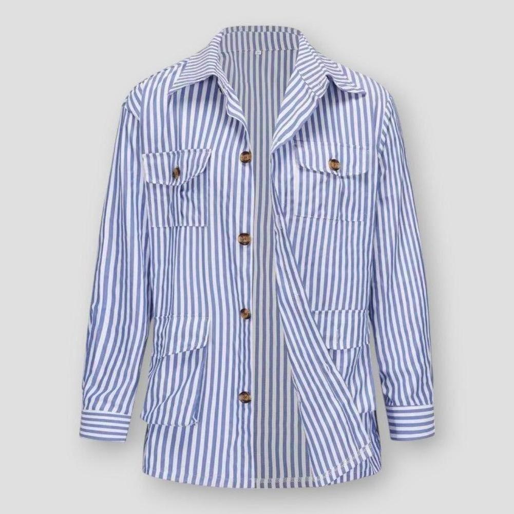 Sky Madrid Ely Striped Multi Pocket Long Sleeve