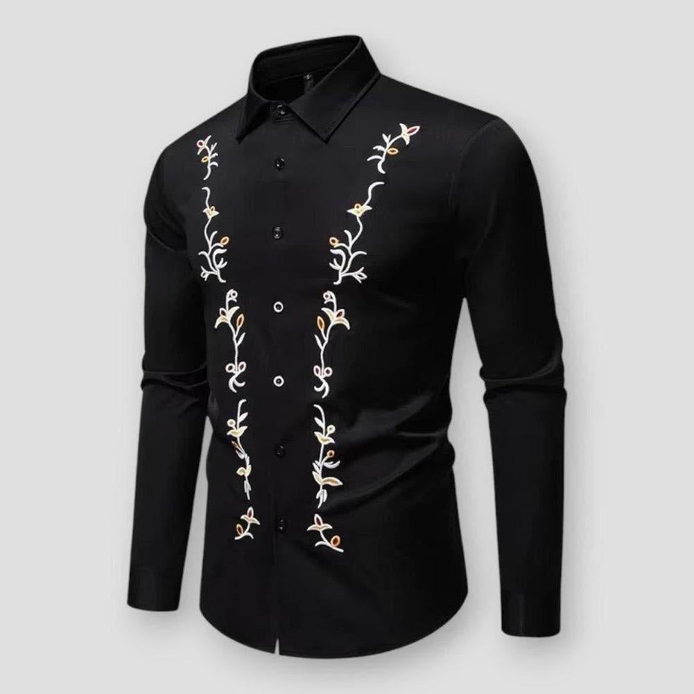 Sky Madrid Largo Floral Embroidery Shirt