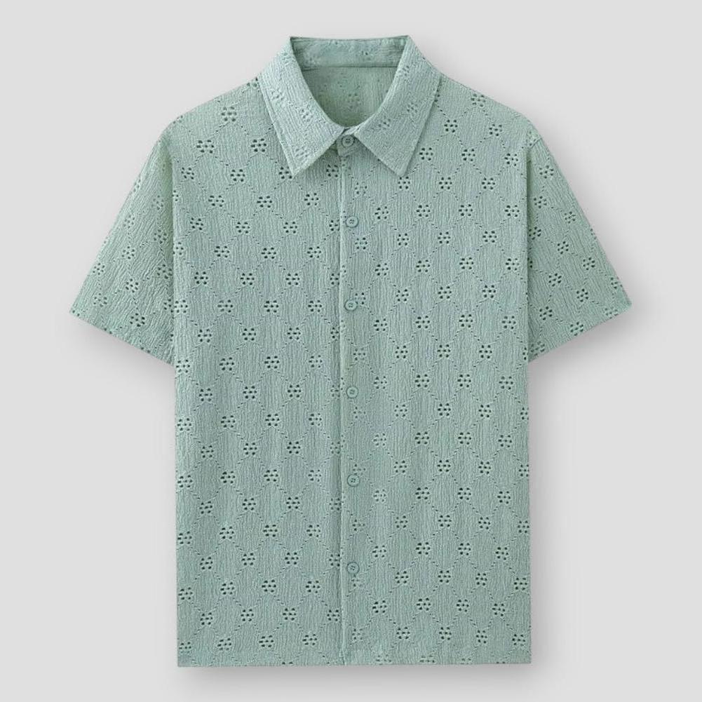 Sky Madrid Laurel Textured Hollow Polo Shirt