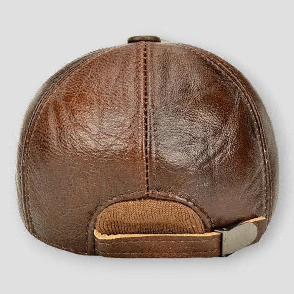 Sky Madrid Norwich Leather Cap