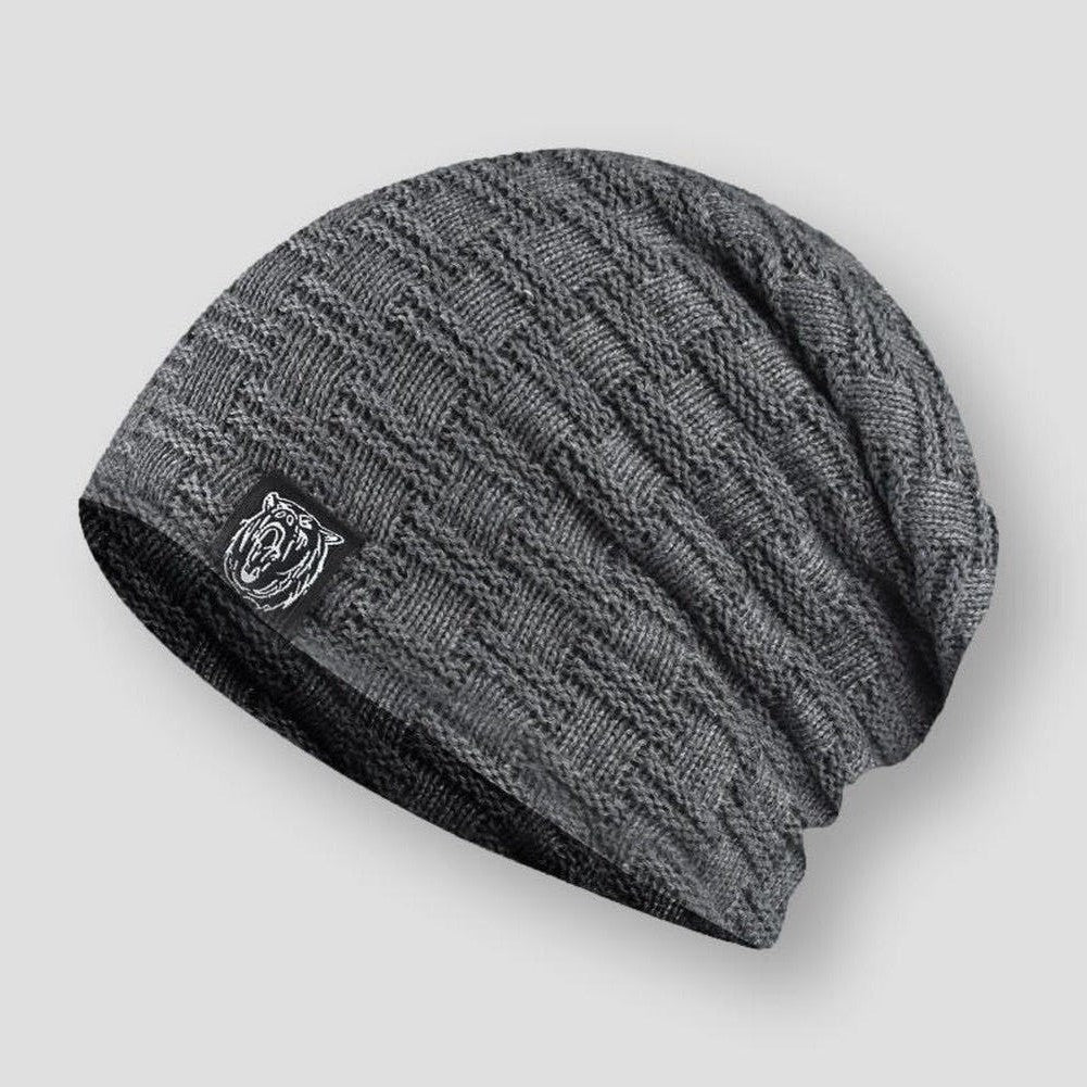Sky Madrid Wolf Knitted Beanie