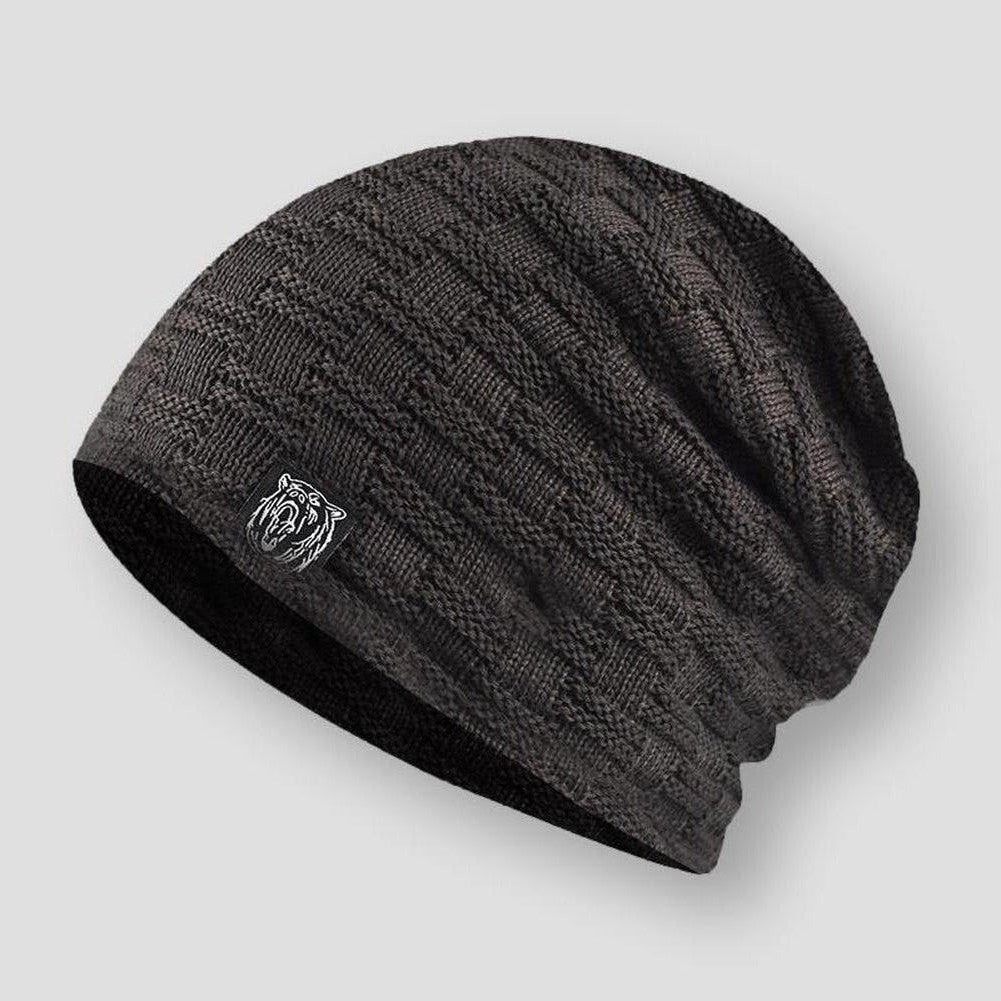 Sky Madrid Wolf Knitted Beanie