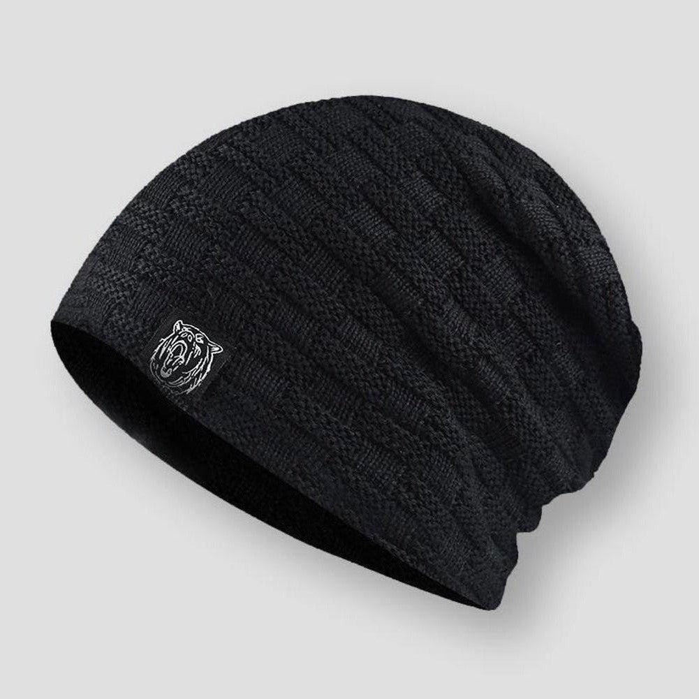 Sky Madrid Wolf Knitted Beanie