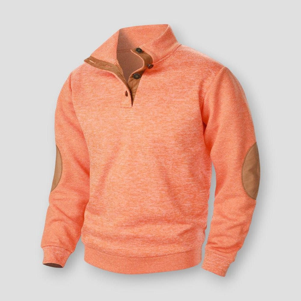 Cheng: Autumn and winter men's stand collar long sleeve casual knitted sweater top