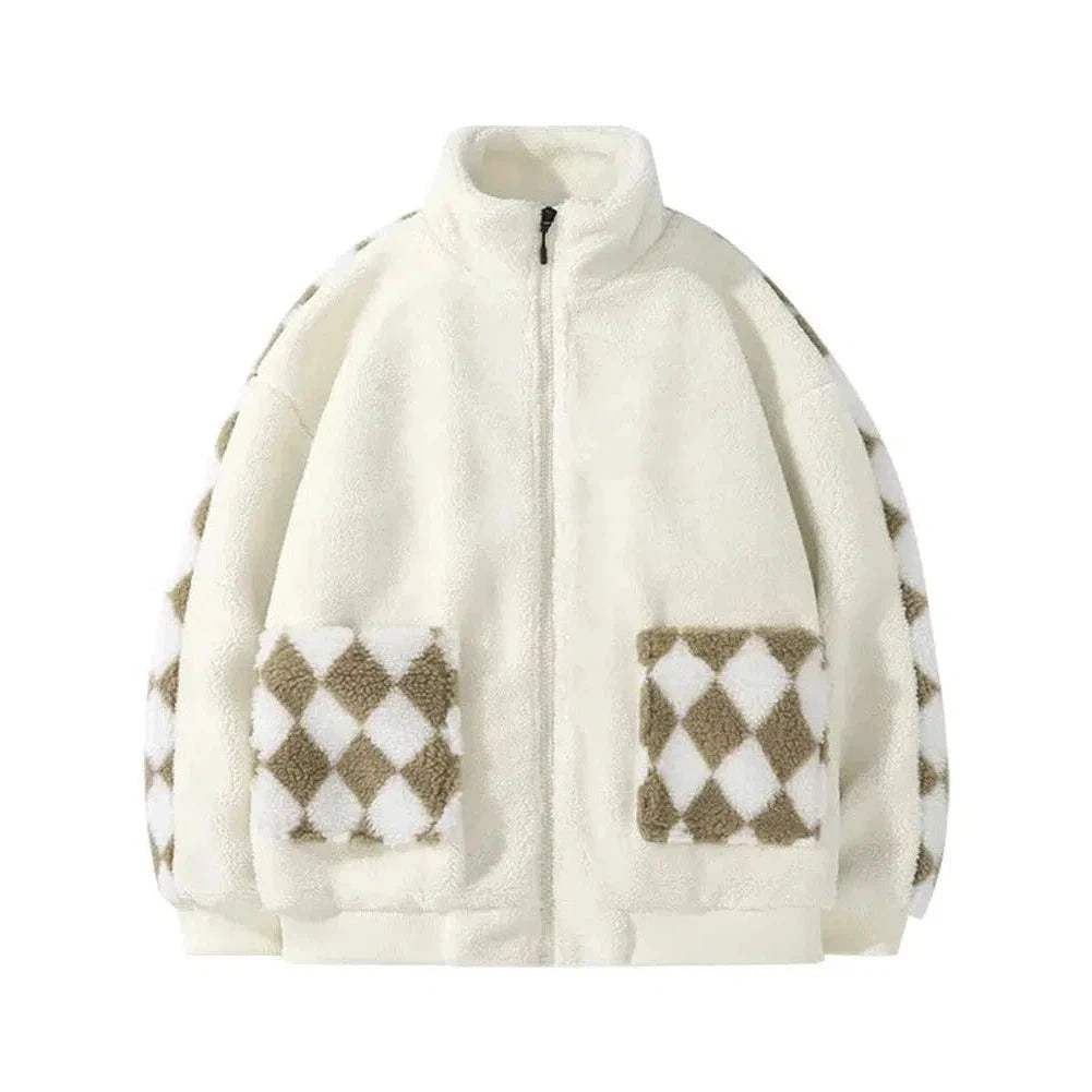 Maria: Autumn Winter Mens Fleece Jackets Streetwear Casual Harajuku Men Jacket Hip Hop Fashion Bomber Coat Tops Outwear Male Overcoat