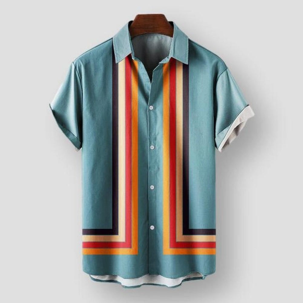 Saint Morris Striped Graphic Shirt