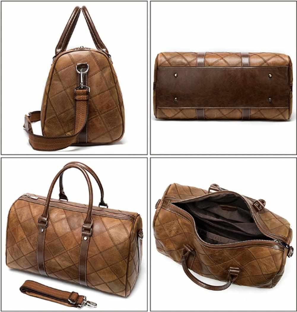 Sky Madrid Leather Duffle Bag