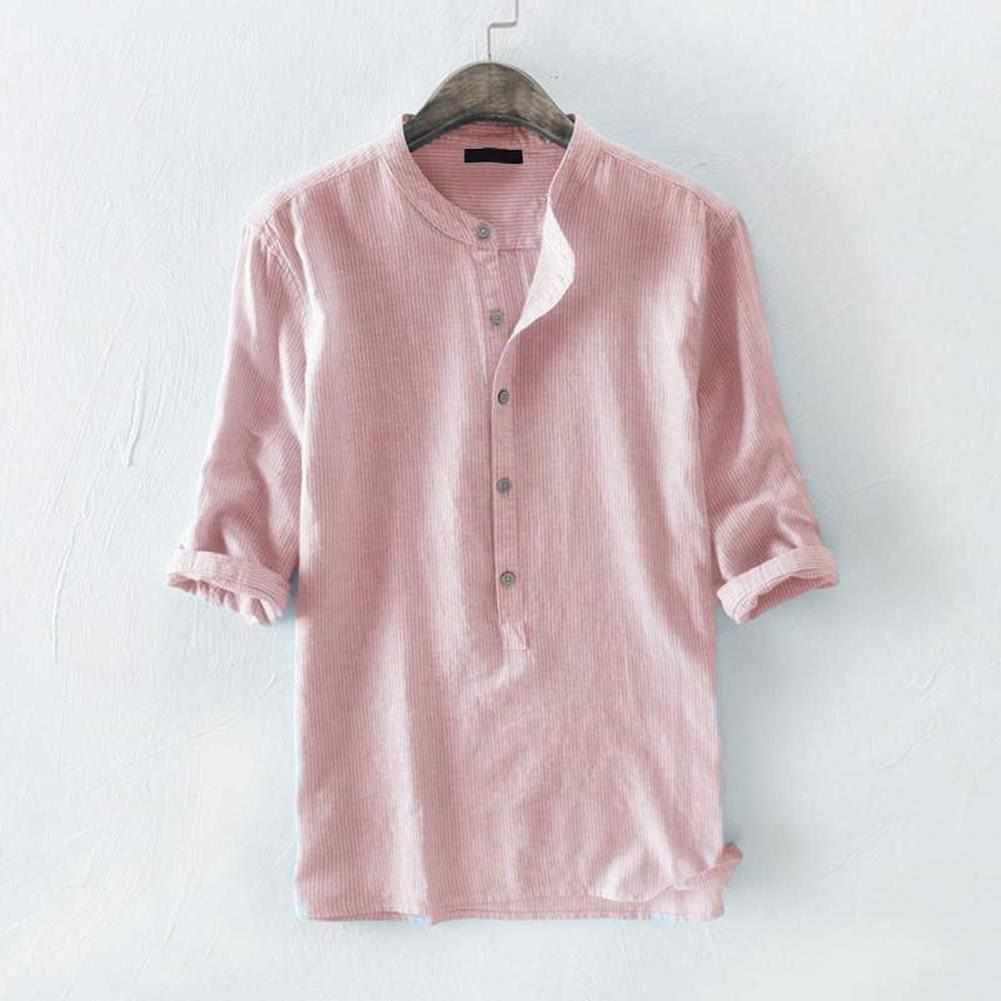 Saint Morris Striped 3/4 Sleeve Shirt