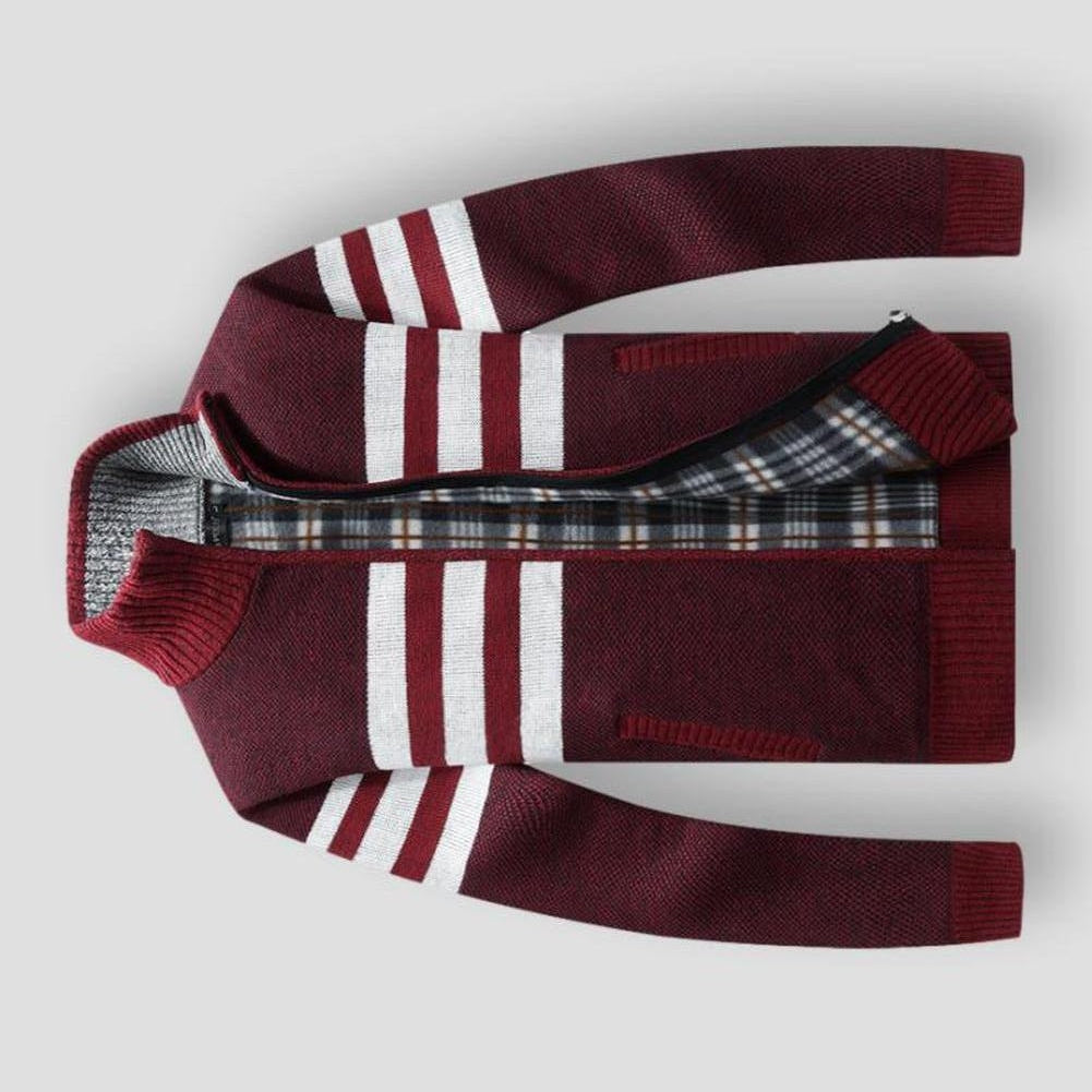 Sky Madrid Striped Pocket Cardigan
