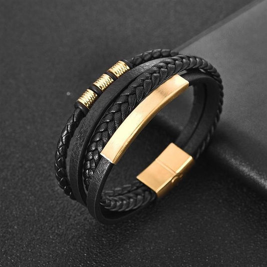 Saint Morris Woven Leather Bracelets