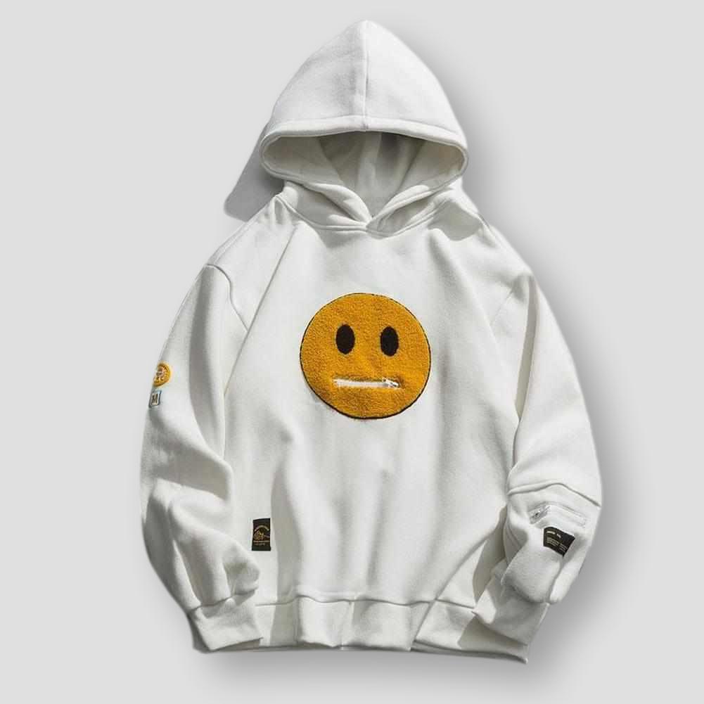 Sky Madrid Zip It Smiley Hoodie