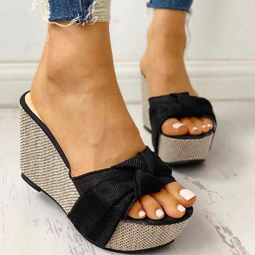 Saint Morris Open Toe Knot Wedges