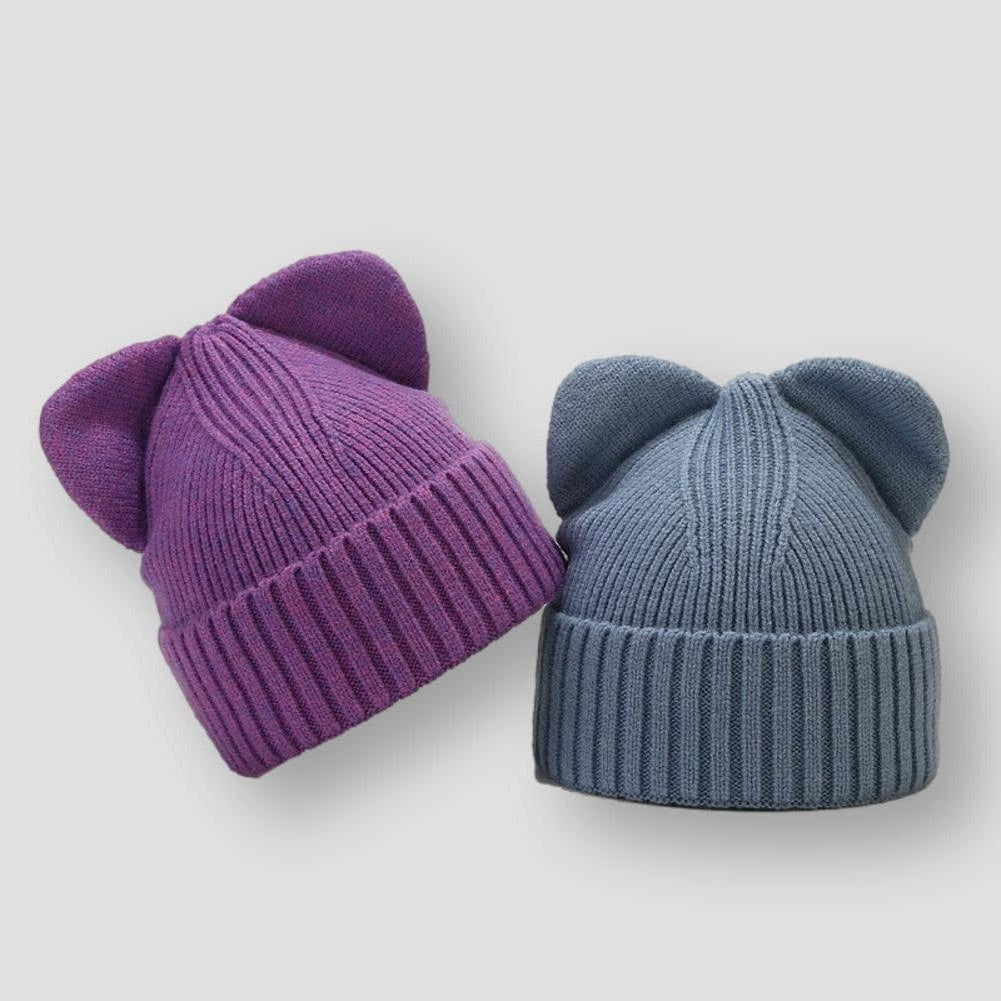 Sky Madrid Knitted Ear Beanie