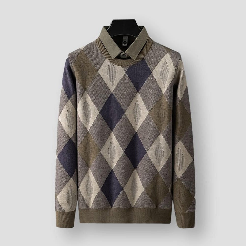 Sky Madrid Marlow Plaid Sweater
