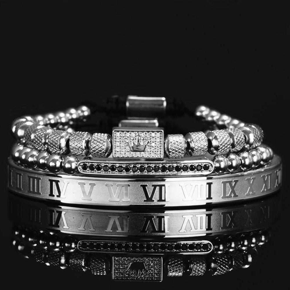 Saint Morris Stainless Steel Numeral Bracelet