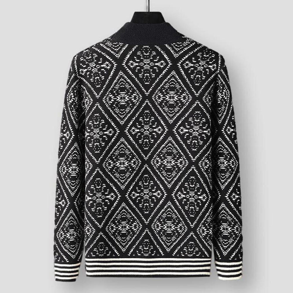 Saint Morris Graphic Wool Cardigan