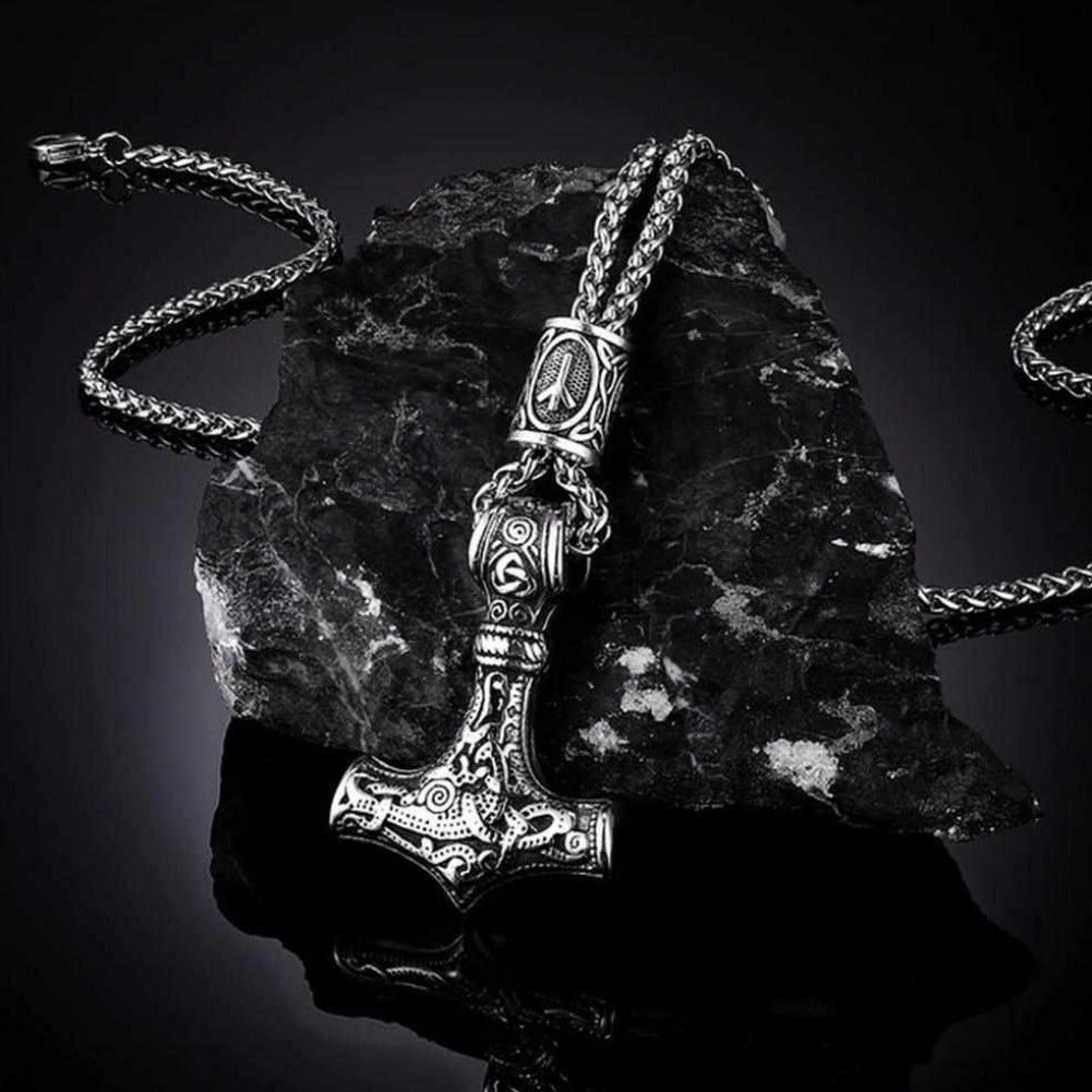 Saint Morris Viking Hammer Stainless Steel Necklace