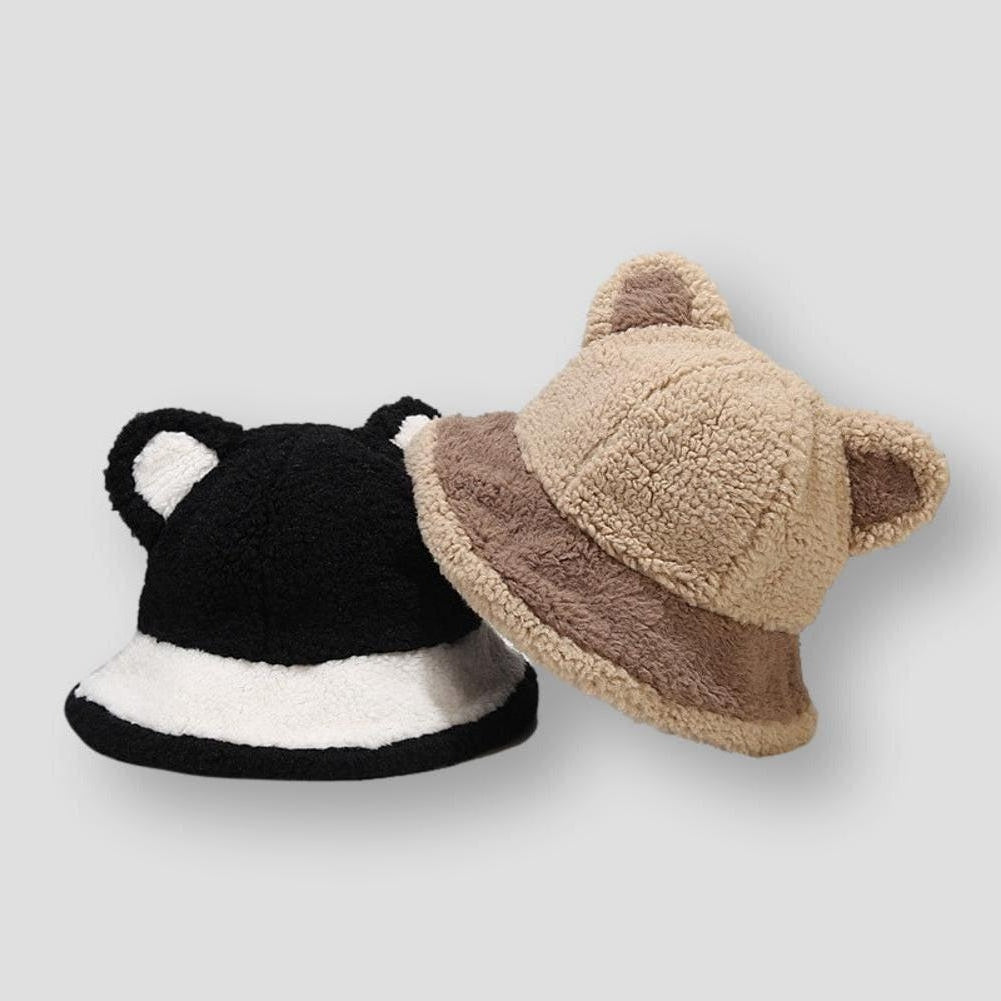 Sky Madrid Plush Ear Bucket Hat