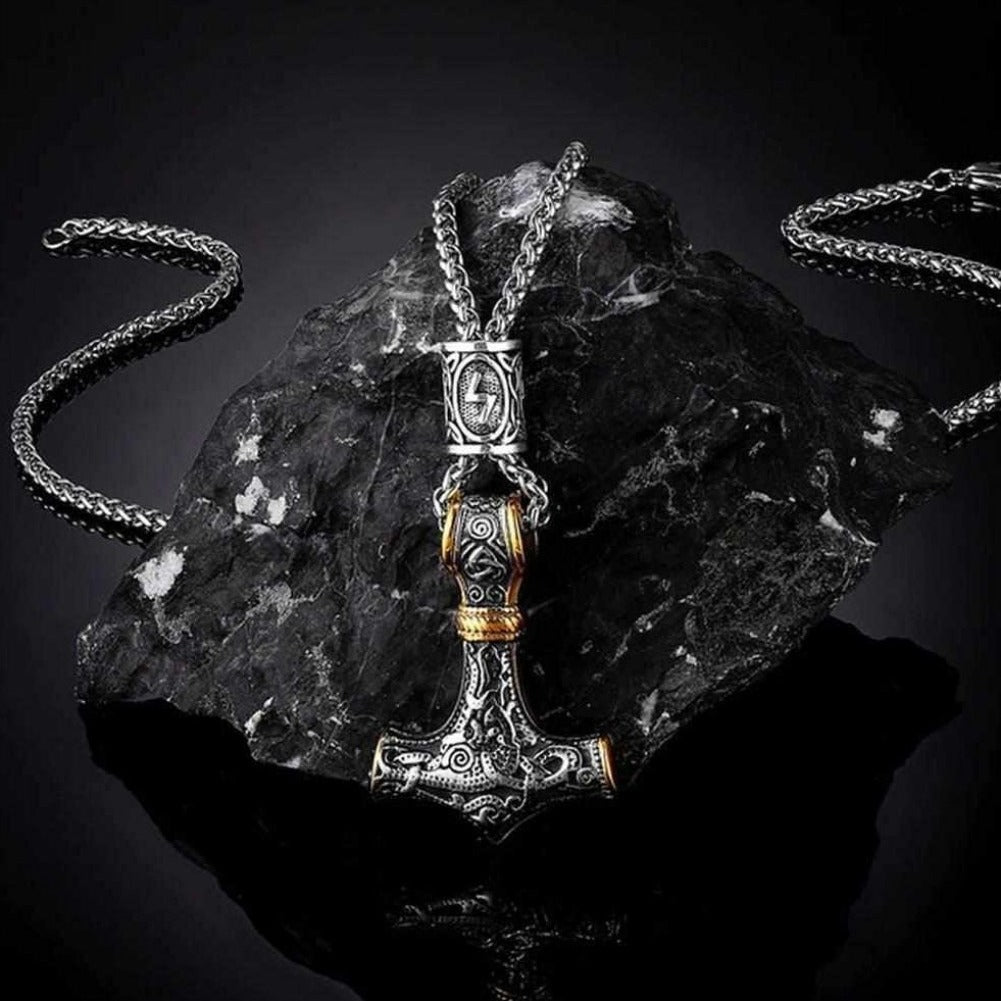 Saint Morris Viking Hammer Stainless Steel Necklace