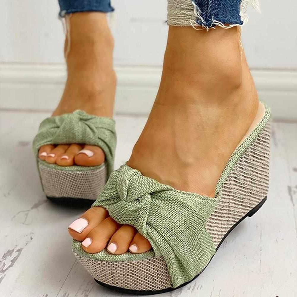 Saint Morris Open Toe Knot Wedges