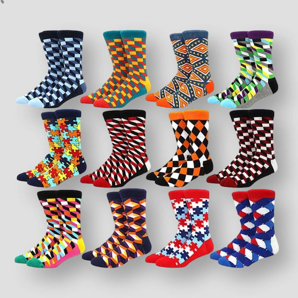 Sky Madrid Vance Graphic Socks