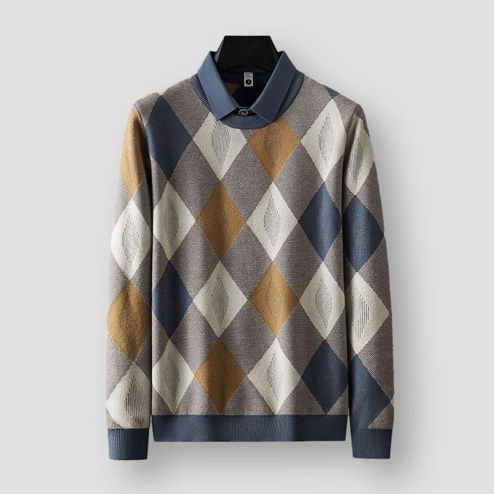 Sky Madrid Marlow Plaid Sweater