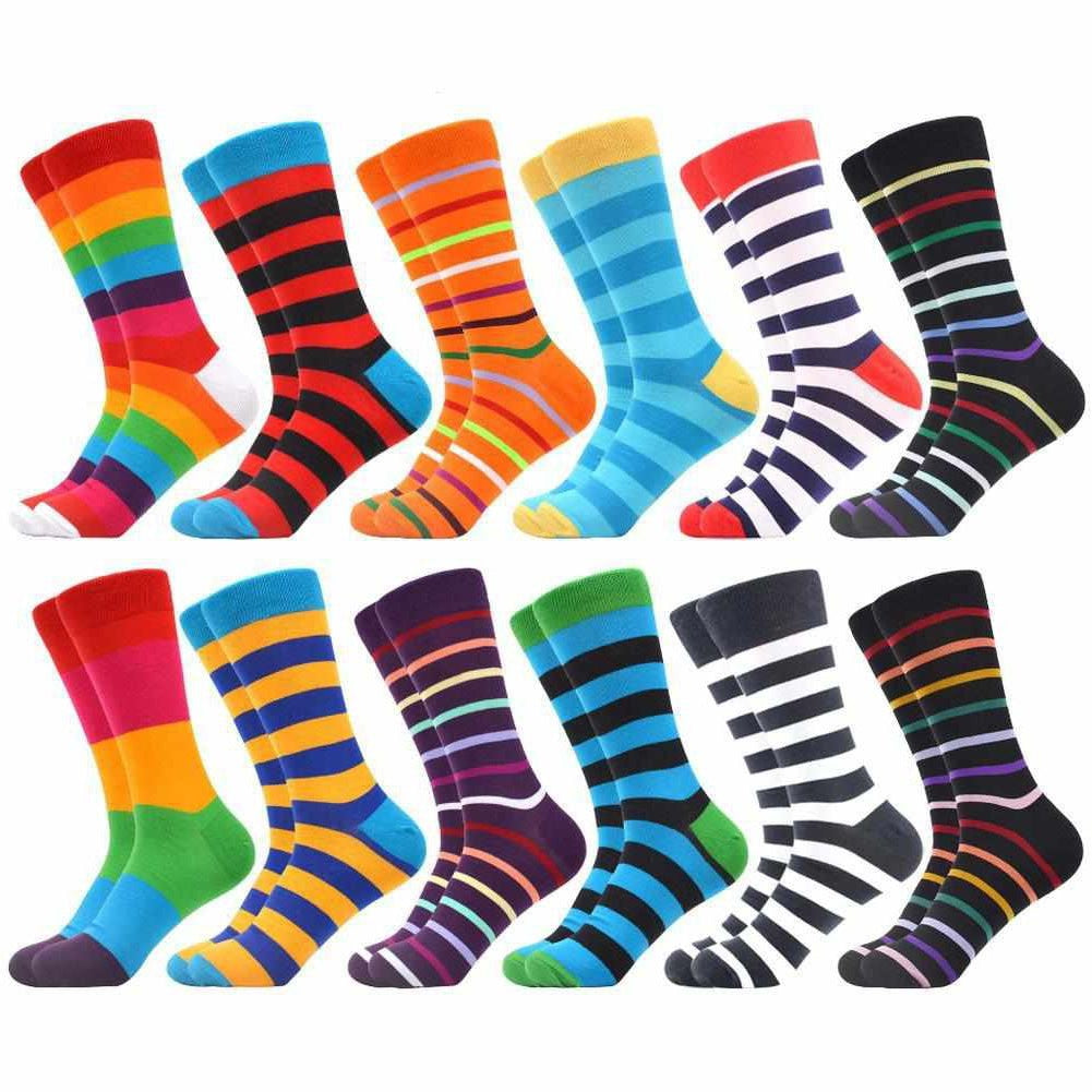 North Royal Colorful Striped Crew Socks