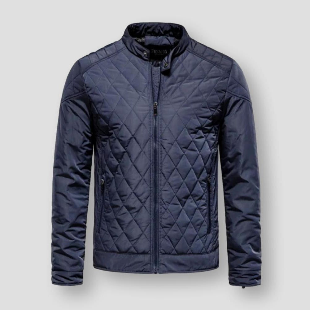Sky Madrid Quilted Zipper Jacket