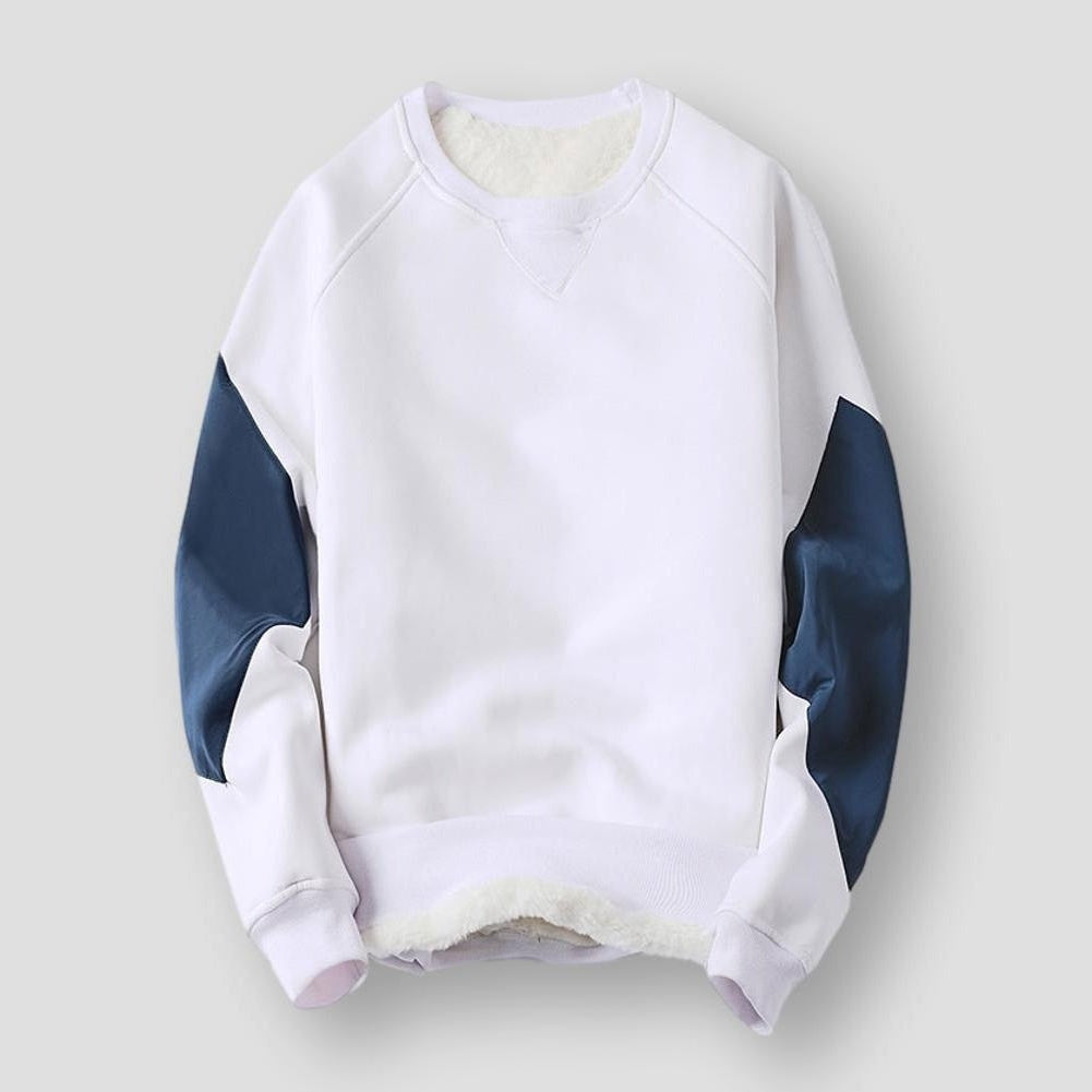 Saint Morris Patchwork Plush Sweater