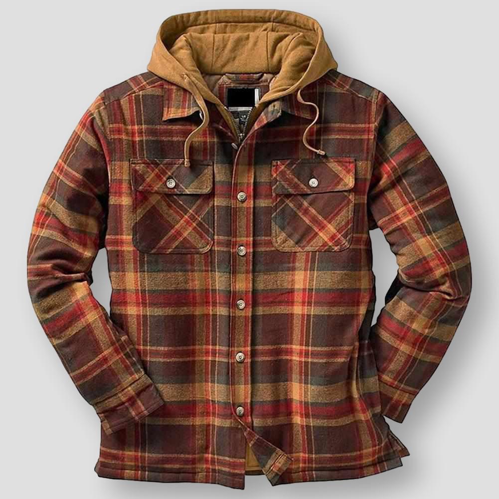 Sky Madrid Hooded Plaid Jacket