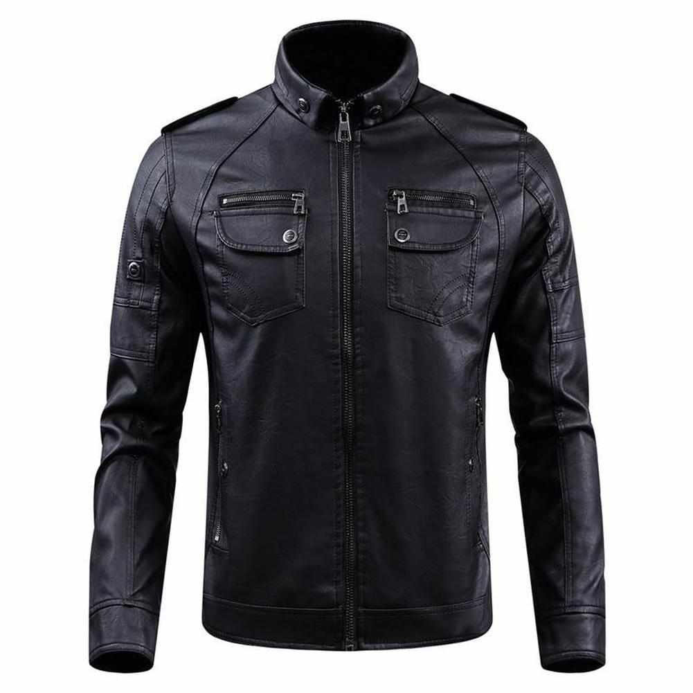 North Royal Leather Fleece Jacket