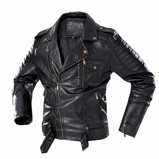 Saint Morris Leather Biker Jacket
