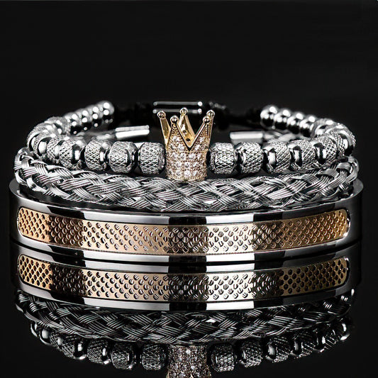 North Royal Stainless Steel Braided Bracelet