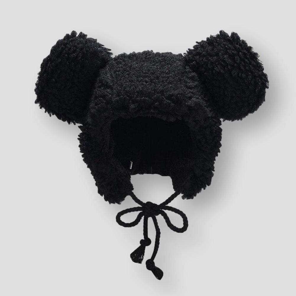 Saint Morris Plush Ear Neck-Tie Beanie