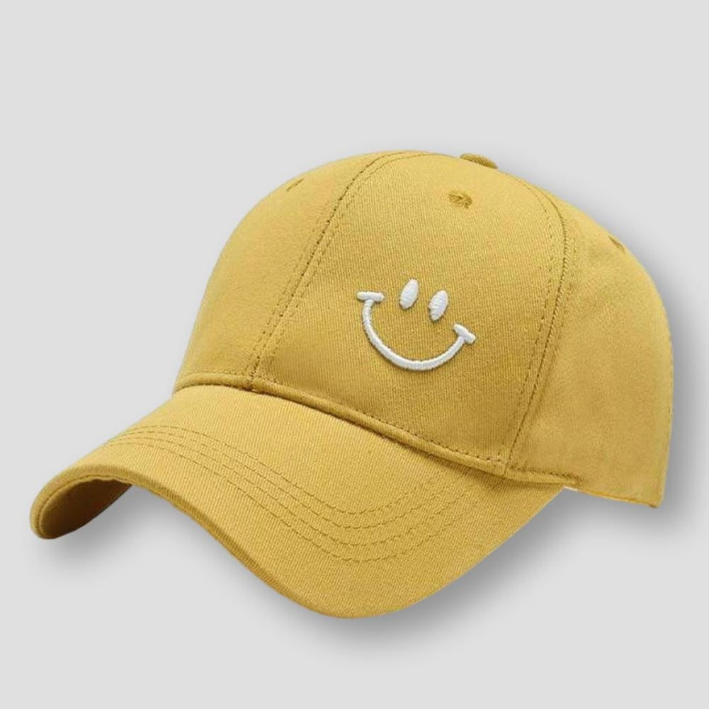 Sky Madrid Smiley Embroidered Baseball Cap