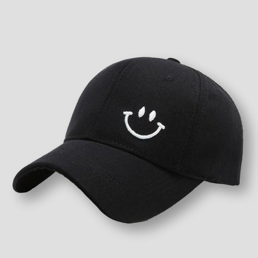 Sky Madrid Smiley Embroidered Baseball Cap