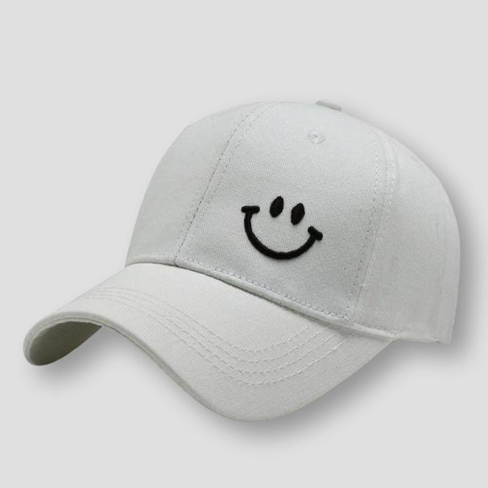 Sky Madrid Smiley Embroidered Baseball Cap
