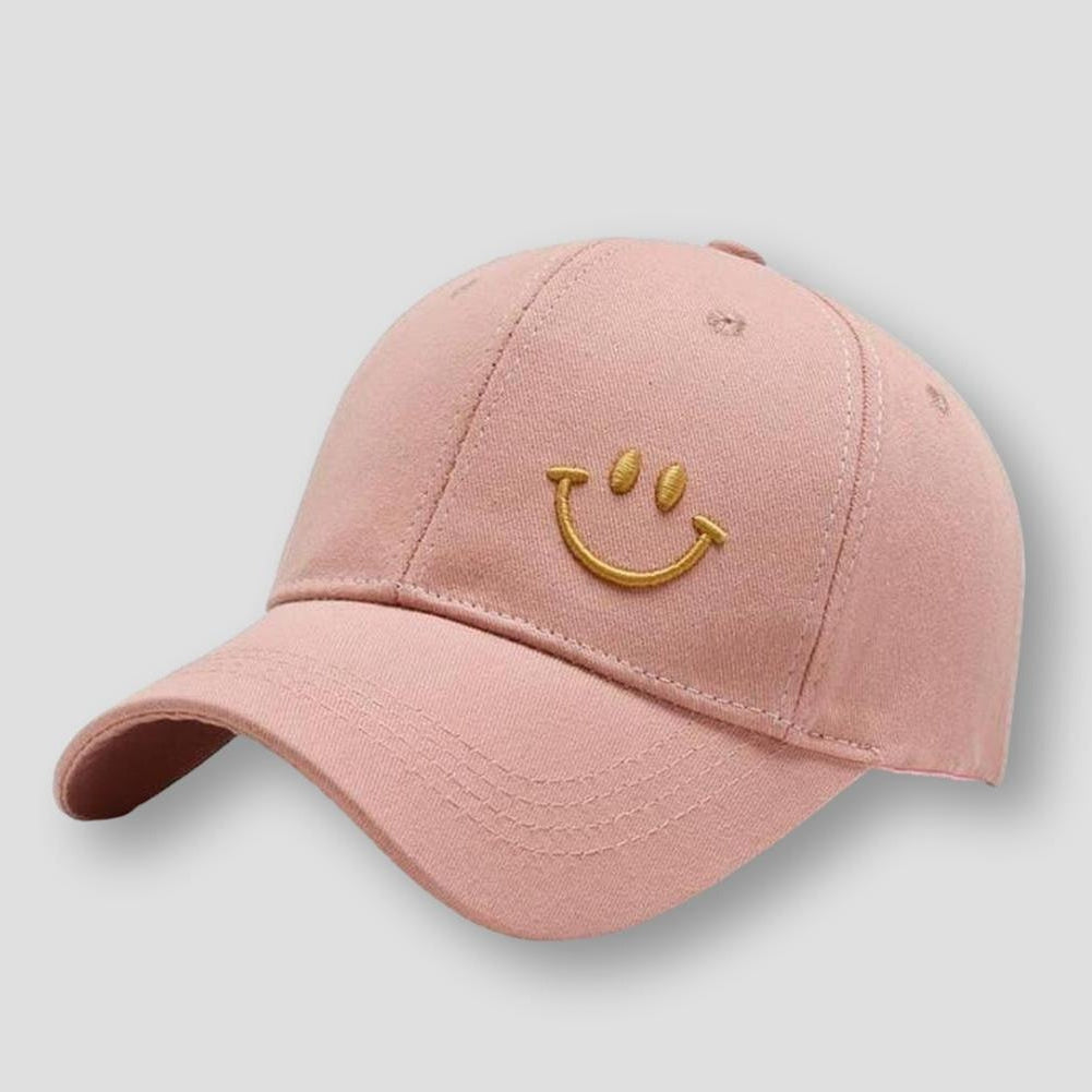 Sky Madrid Smiley Embroidered Baseball Cap