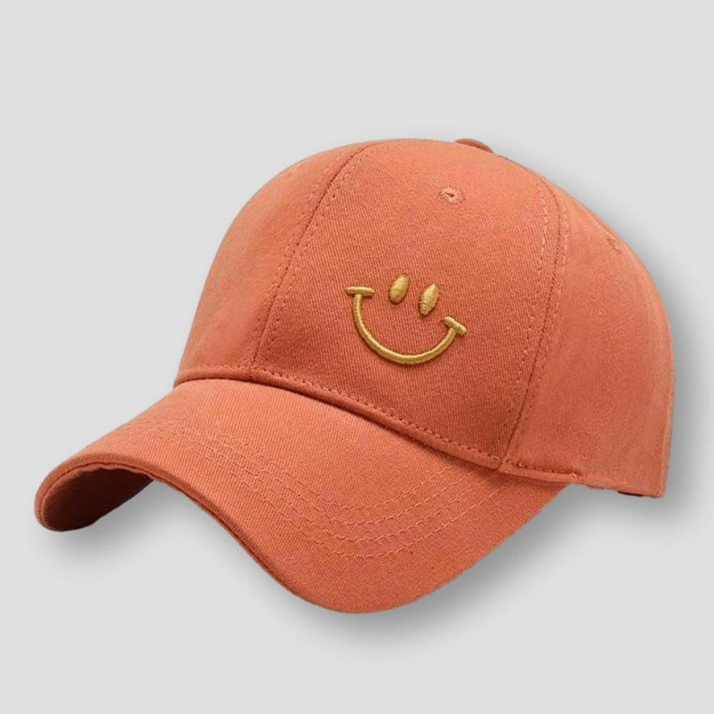 Sky Madrid Smiley Embroidered Baseball Cap