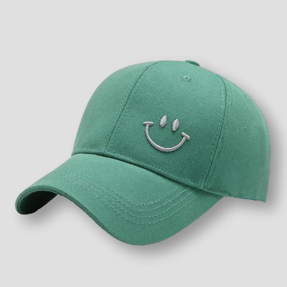 Sky Madrid Smiley Embroidered Baseball Cap