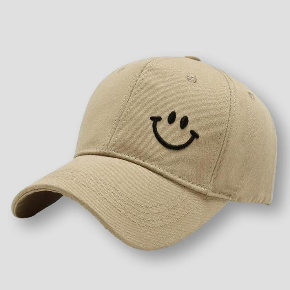 Sky Madrid Smiley Embroidered Baseball Cap